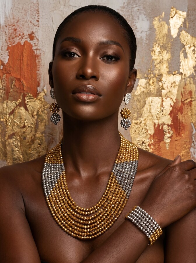 Styles modernes chaîne de taille africaine