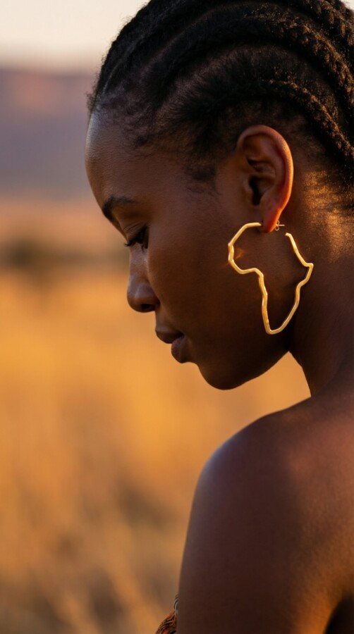Accessoires traditionnels chaîne de taille africaine