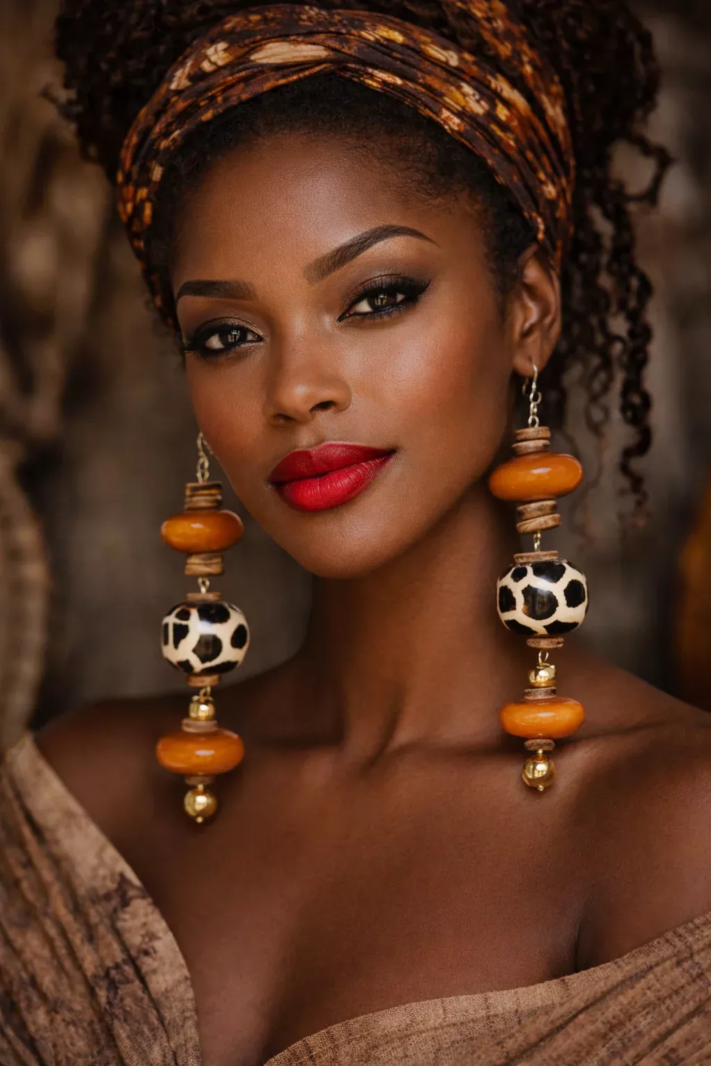 Design unique collier ventre africain