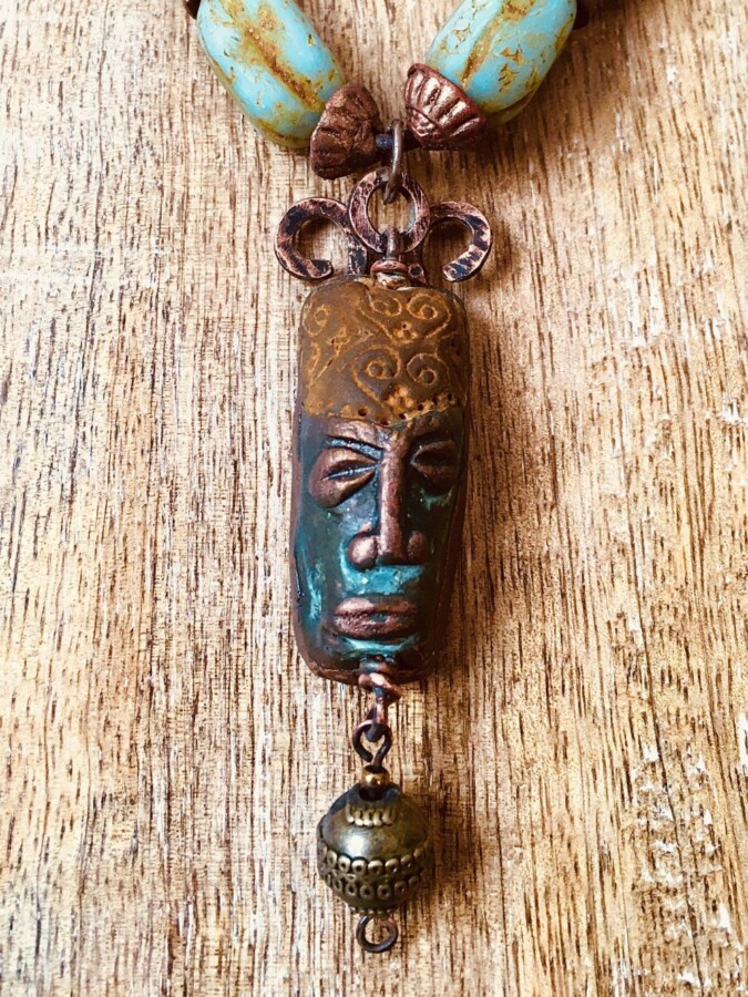 Design unique collier ventre africain