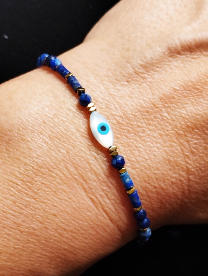 Bijoux perles œil grec